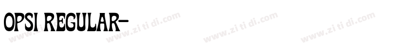 Opsi Regular字体转换